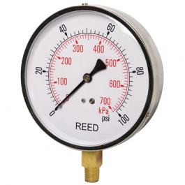PRESSURE GAUGE,0-300 PSI /KPA,1/4 NPT