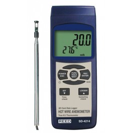 ANEMOMETER/THERMOMETER, HOT WIRE, DATA LOGGER