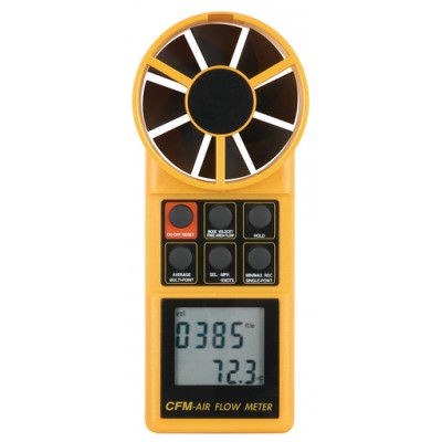 ANEMOMETER/THERMOMETER, ROTATING VANE W/ AIR VOLUME