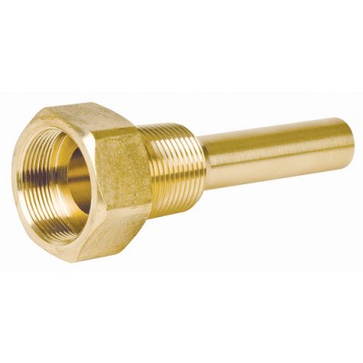 THERMOWELL, BRASS, 3.5" STEM, 3/4"NPT