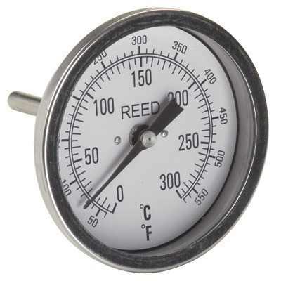 THERMOMETER, 3" DIAL, 2.5" STEM, 50/550FC,1/2"NPT