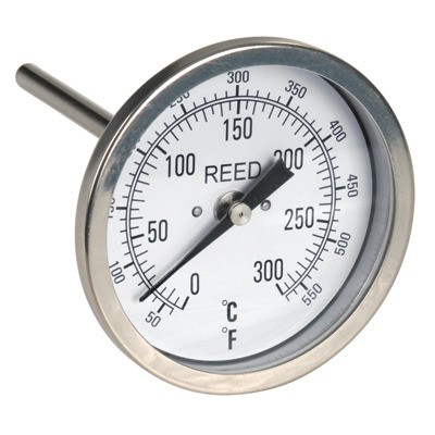 THERMOMETER, 3" DIAL, 4" STEM, 50/550FC,1/2"NPT