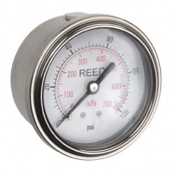 PRESSURE GAUGE, 2.5", BR 400PSI/KPA, 1/4"NPT BCK