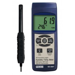 THERMO-HYGROMETER W/ TYPE K THERMOCOUPLE, DATA LOGGER